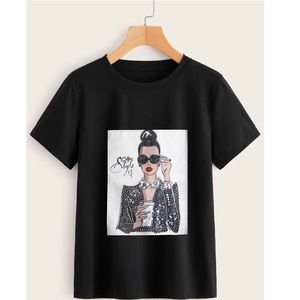 💝 SOLGAN & FIGURE PRINT TEE